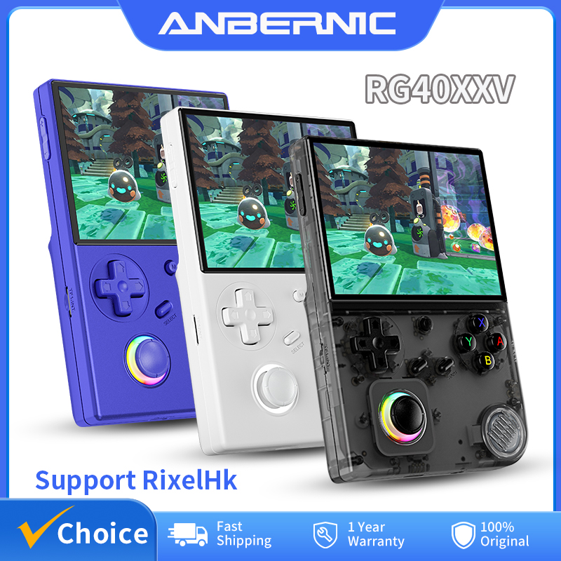 Retro Gaming Arcade Console - ANBERNIC RG40XXV Retro Handheld-Spielekonsole 4'' IPS-Bildschirm