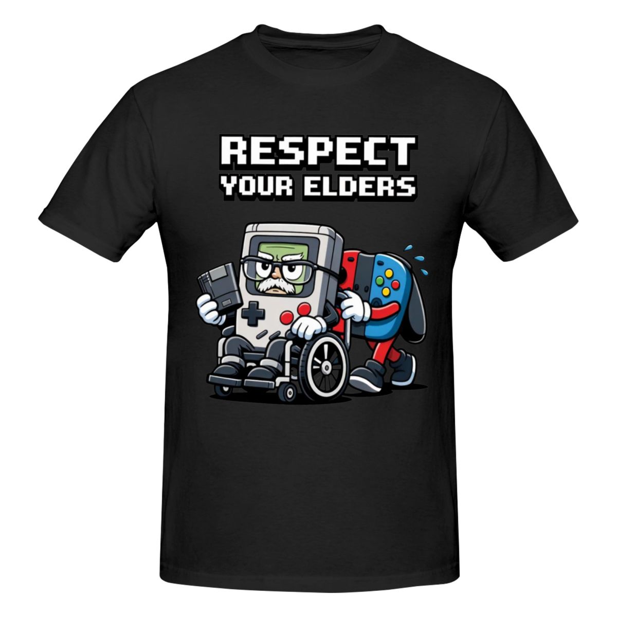 Retro Gaming In 2026 - Herren-T-Shirt „Respect Your Elders Gaming Control