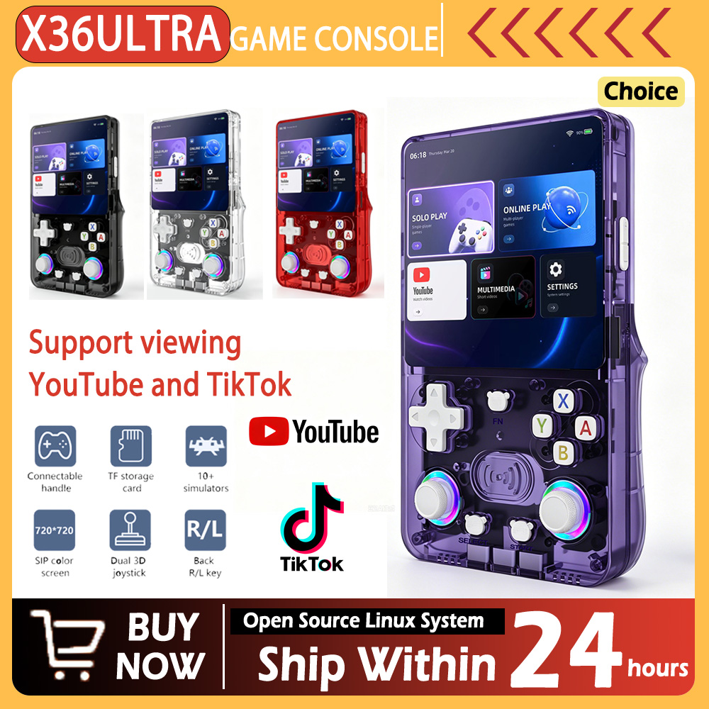 Retro Gaming Handheld Console - Neue X36 Ultra Retro-Handheld-Spielkonsole mit 4,0-Zoll-Bildschirm,