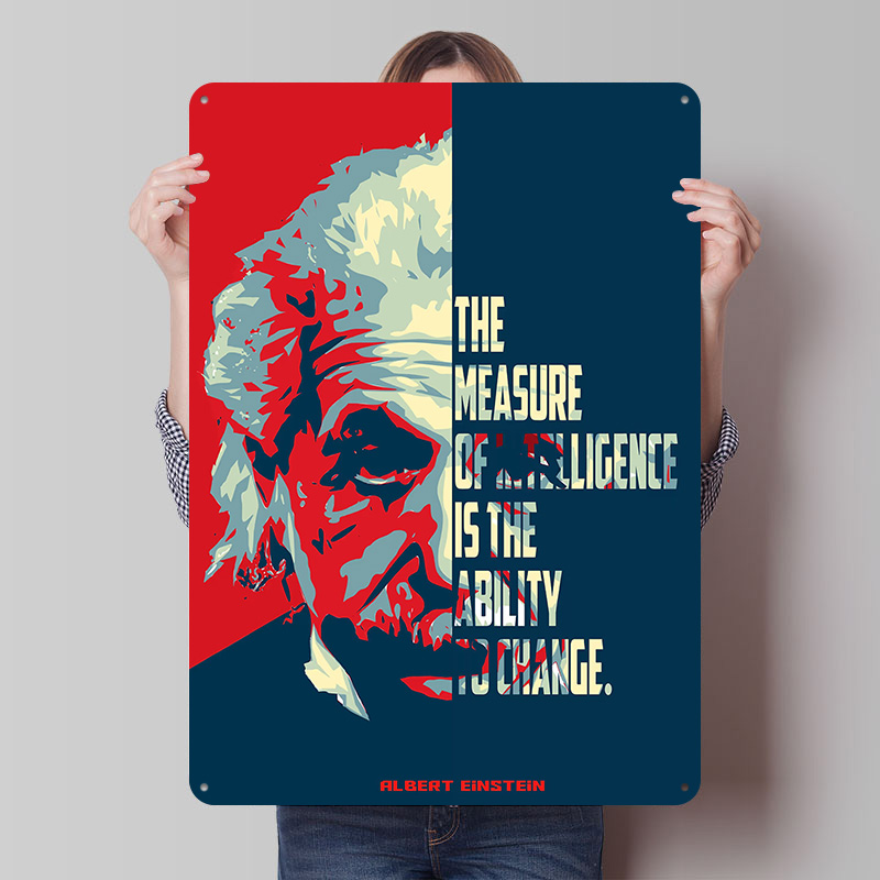 Retro Gaming Quotes - Albert Einstein Zitate Blechposter Individuelle Wandkunst