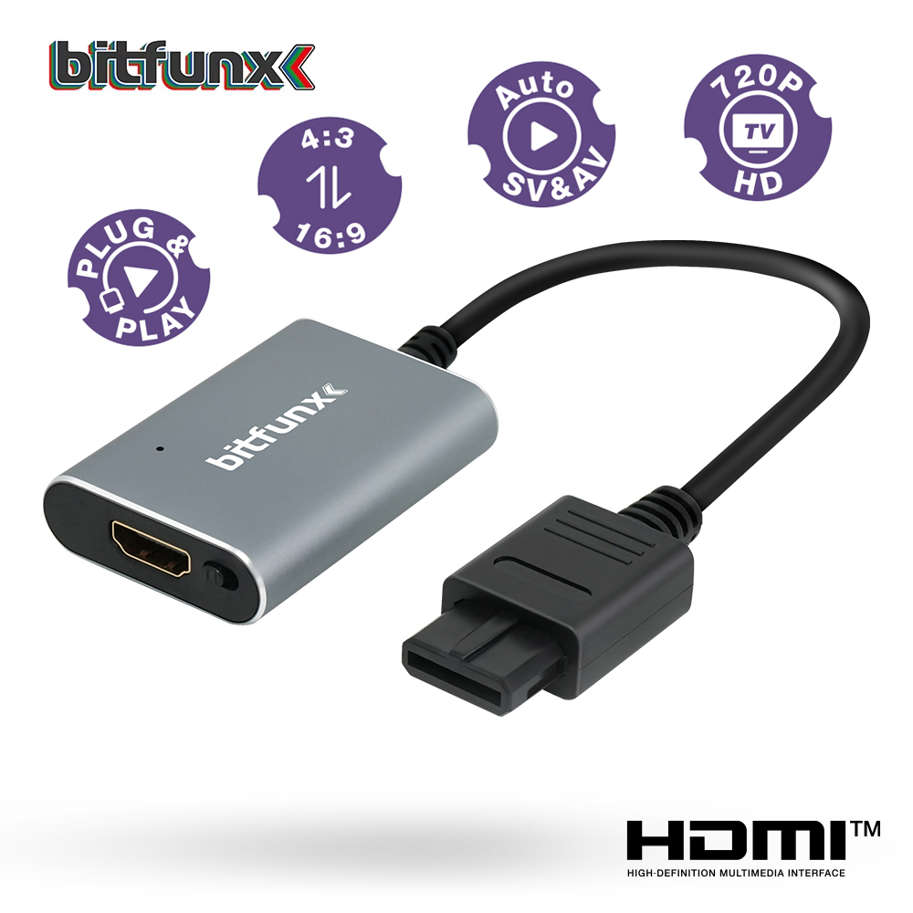 Retro Gaming Usb Stick - Bitfunx 720P HDMI ™ Adapter S-Video
