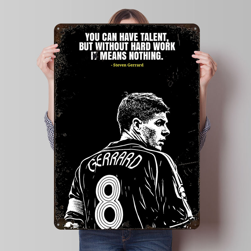 Steven Gerrard Zitat Metallpos – Retro Gaming Quotes Bewertung und Preis