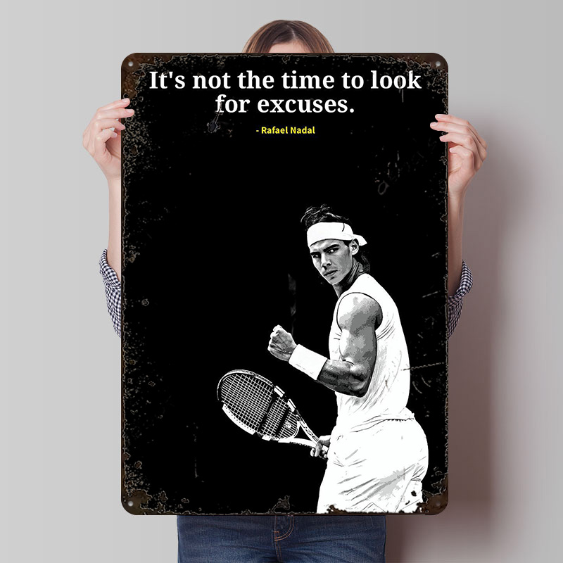 Rafael Nadal Zitate Metallpost – Retro Gaming Quotes Bewertung und Preis