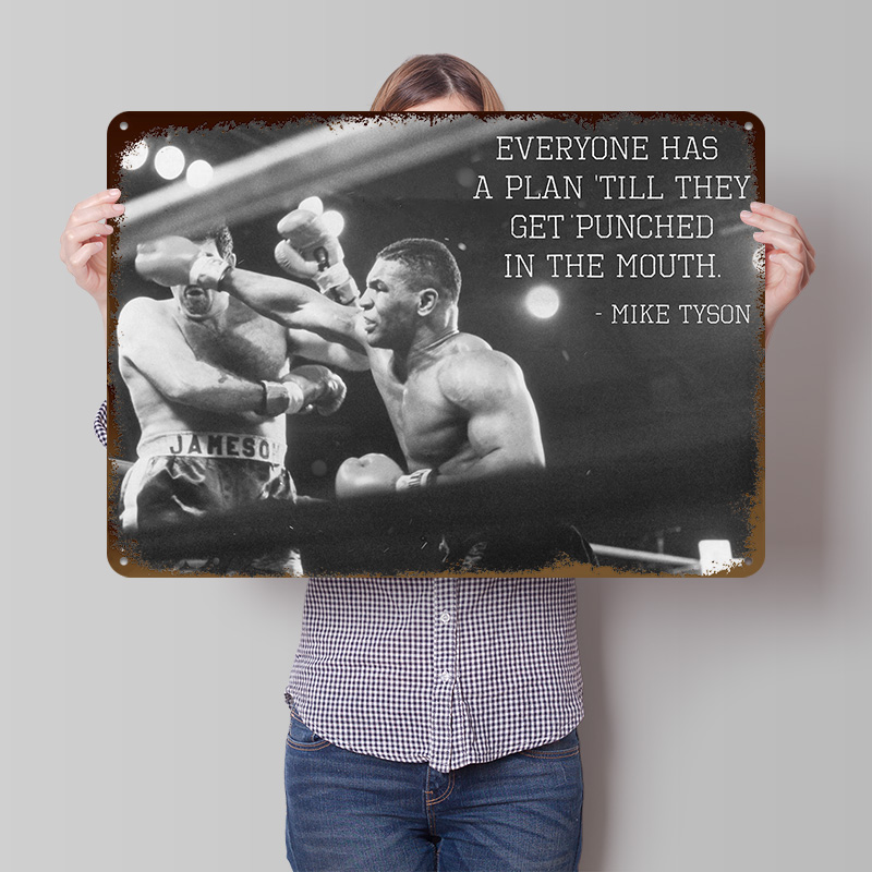 Mike Tyson Zitat 3D-Textur Met – Retro Gaming Quotes Bewertung und Preis