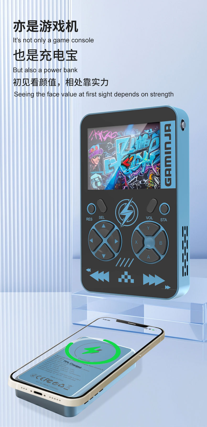 2-in-1 Retro Handheld-Spielkon – Retro Gaming Power Bank Bewertung und Preis
